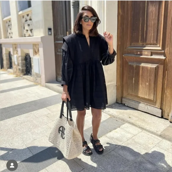 Claudie Pierlot french dress adorable brand new FR 36 US 4 oversized - Picture 2 of 8